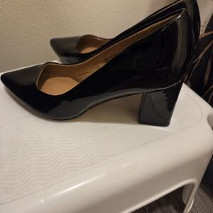 Nordstrom Glossy Black Block Heels